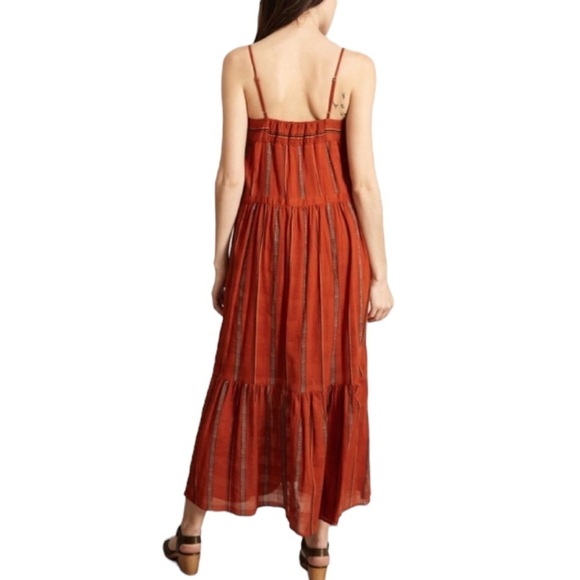 BA & Sh Women’s Kyo Tiered Stripped Cotton Maxi Dress - Picture 3 of 16